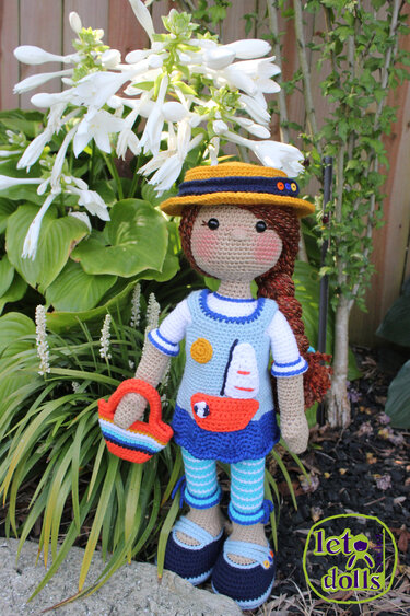 Fay, Large Crochet Doll Pattern, Amigurumi, 21"/ 53 cm Tall