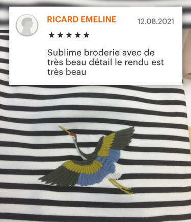 Japanese crane - Embroidery