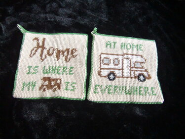 Häkelanleitung Doubleface-Topflappen Wohnmobil