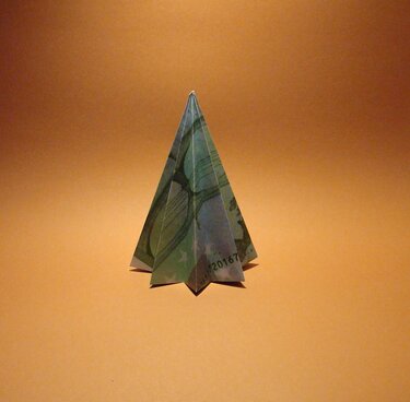 Origami Geldschein Tannenbaum Version 3 (**) - Basteln