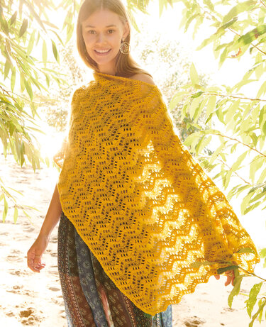 Häkelanleitung Poncho im Lochmuster im Boho-Stil - Bild 2