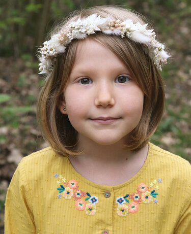 Haarkranz aus Trockenblumen Haarschmuck für Hochzeit/JGA/Fest/Geburtstag - Basteln