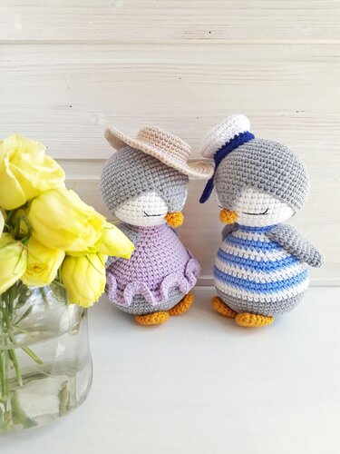 Amigurumi Penguin couple Crochet pattern