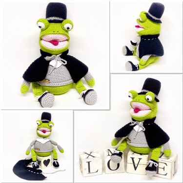 Little Karel - The Bridegroom Frog - Amigurumi Crochet Pattern