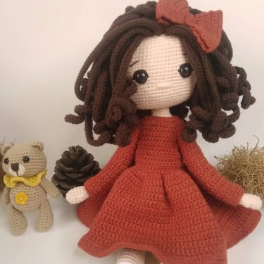 4 patterns in 1 Crochet doll pattern amigurumi doll patterns PDF English