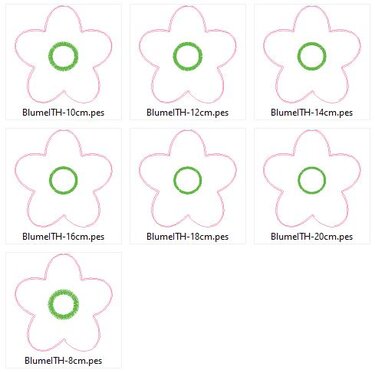 Stickdatei - Blume ITH - 8 bis 20cm - Bild 3