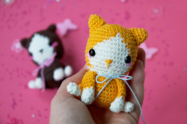 Hazel and Orange the Cats PDF Digital Pattern Häkelanleitung Amigurumi