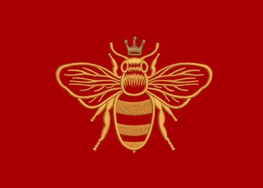 Queen Bee with Crown - Embroidery