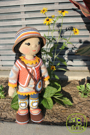 Cara, Large Crochet Doll Pattern, Amigurumi, 21"/53cm Tall