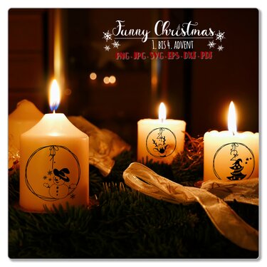 Adventskranz basteln Zahlen Advent svg Plotterdatei  Weihnachtskranz - Plotting