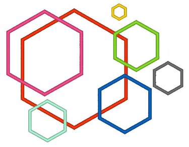 Stickdatei Wabe 6-eck Rahmen Bienenwabe alle Größen - Sticken