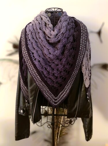 Crochet Pattern Triangular Scarf "Sinope"