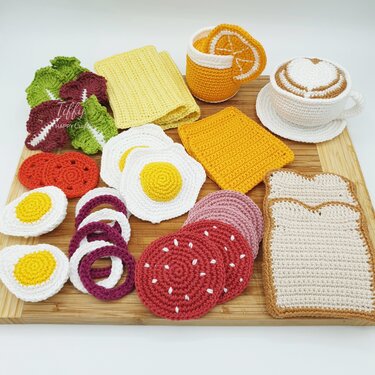 Play Food Big Breakfast Set | Amigurumi Crochet Pattern