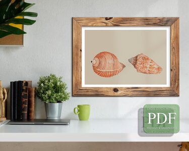 Conch Shells > Cross Stitch Pattern PDF - Embroidery