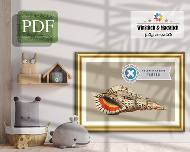 Longhouse Shell > Cross Stitch Pattern PDF - Embroidery