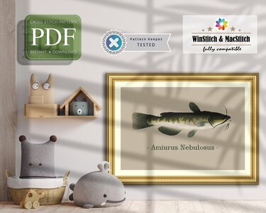 Bullhead > Cross Stitch Pattern PDF - Embroidery