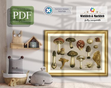 Mushrooms > Cross Stitch Pattern PDF - Embroidery