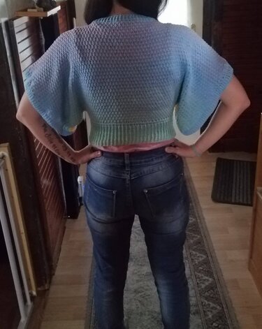 Oversize Pullinchen Elfentraum gehäkelter Oversize Kurzpullover - Bild 7