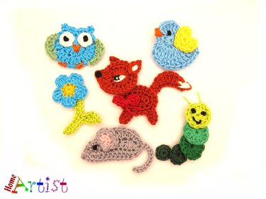 Set 03 Crochet Applique pattern