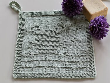 Knitting Pattern Washcloth "Little Mouse" - easy