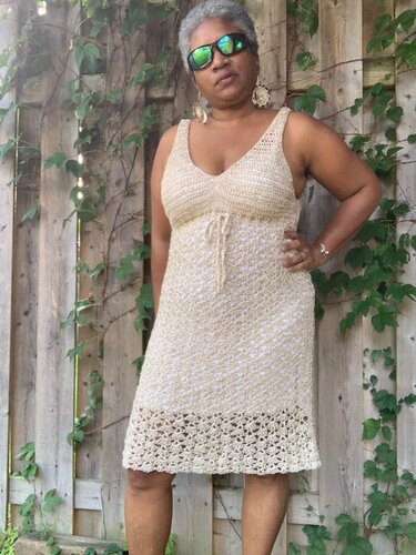 Crochet Tank Dress, size inclusive, easy crochet pattern