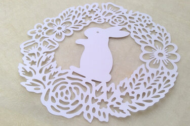 Osterhase Blumenkranz Plotterdatei SVG DXF FCM - Bild 4