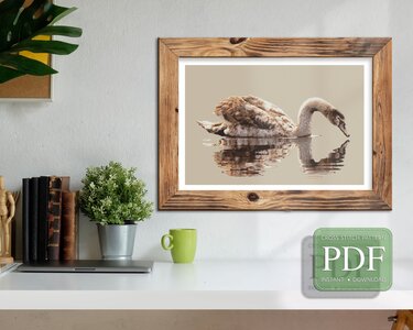 Swan Reflection > Cross Stitch Pattern PDF - Embroidery