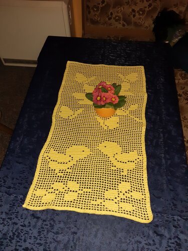 Tischläufer Frühling "Küken" Häkelanleitung