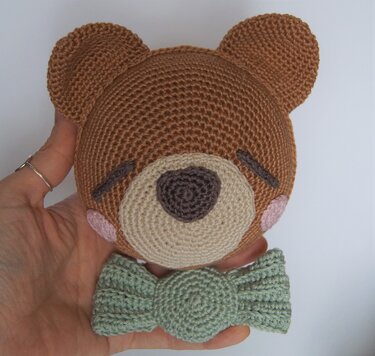 Anleitung Spieluhr Bärenkopf - Häkeln