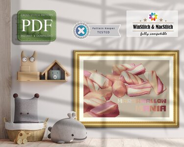 Marshmallow Mania > Cross Stitch Pattern PDF - Embroidery