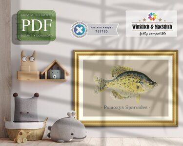 Calico Bass > Cross Stitch Pattern PDF - Embroidery
