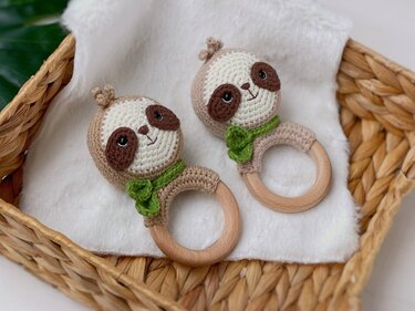 Crochet pattern Baby rattle sloth
