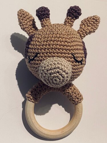 Baby Grab Ring Giraffe Do Babyrattle Crochet Tutorial