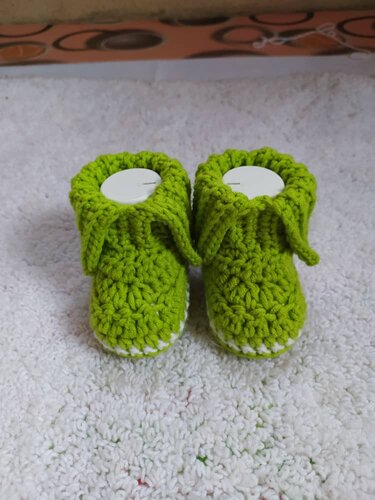 Crochet Cuff Baby Booties