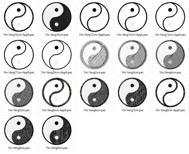 Stickdatei - Yin Yang - Sticken