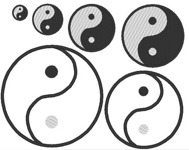 Stickdatei - Yin Yang - Sticken