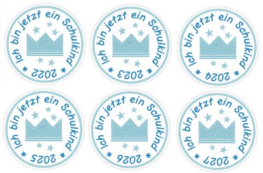 Schulkindbutton 2022 -2027 ITH 10x10 Rahmen - Sticken