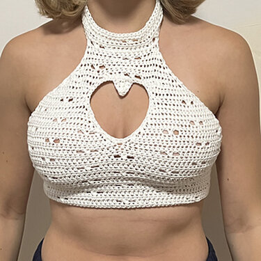 Crochet Heart Crop Top Pattern
