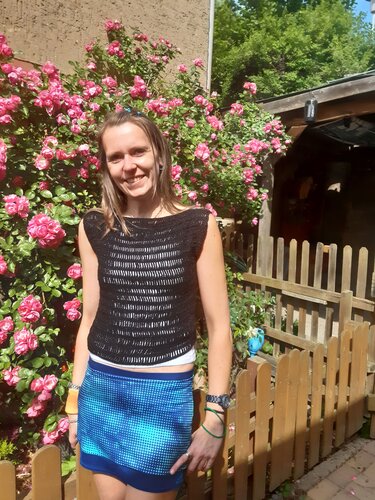 Shirt "fresh" Crop Top häkeln Sommertop Häkelanleitung - Bild 6