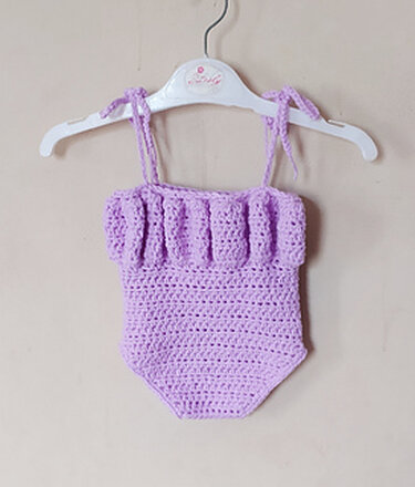 Crochet Puff Babygirl Romper