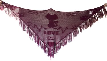 Filethäkelanleitung Tuch "Kätzchen"