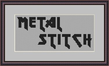 Kreuzstichvorlage Alphabet "Metal Stitch", für individuelle Stickereien,PDF - Sticken