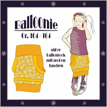 Nähanleitung Ballonrock Mutter Kind Gr. 34-52 und 104-164