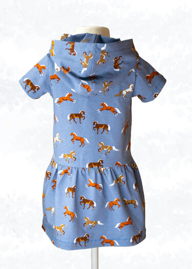 Olivia – Kinder Hoodiekleid knielang oder Longshirt (Gr. 86-158, A4+A0) - Nähen