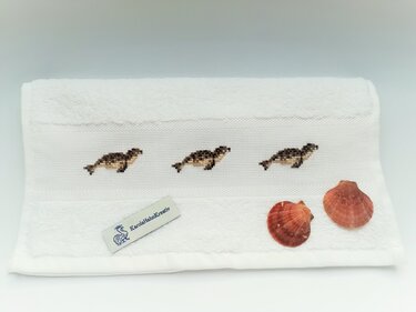 Kreuzstichvorlage Seehunde, ein süßes Stickmotiv für Tierfreunde, PDF - Sticken