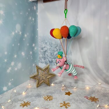 Circus Cat Crochet Pattern, Baby Mobile Crochet Pattern.