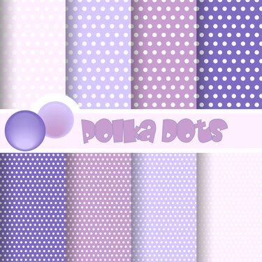 Digital Paper Digital Papier Scrapbooking Punkte Pünktchen Polka-Dots - Basteln