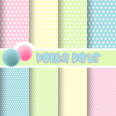 Digital Paper Digital Papier Scrapbooking Punkte Pünktchen Polka-Dots - Basteln