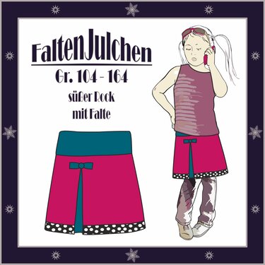 Nähanleitung Rock Julchen Mutter Kind Gr. 34-52 und 104-164