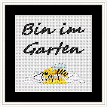 Kreuzstichvorlage "Biene" ( Bin im Garten ),Stickmotiv für Naturliebhaber - Bild 7